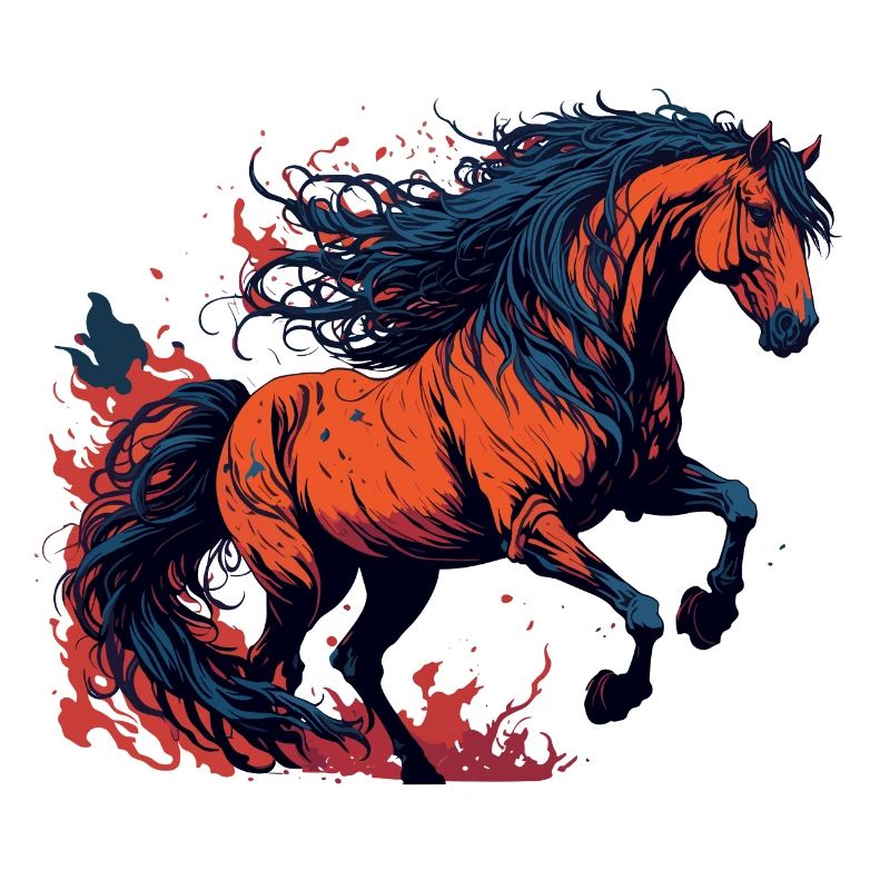 Cheval dans le style de l’anime menga