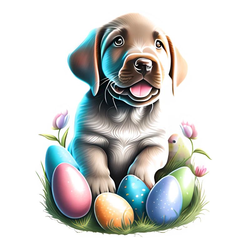 Labrador Retriever Easter Easter Eggs Dog Puppy