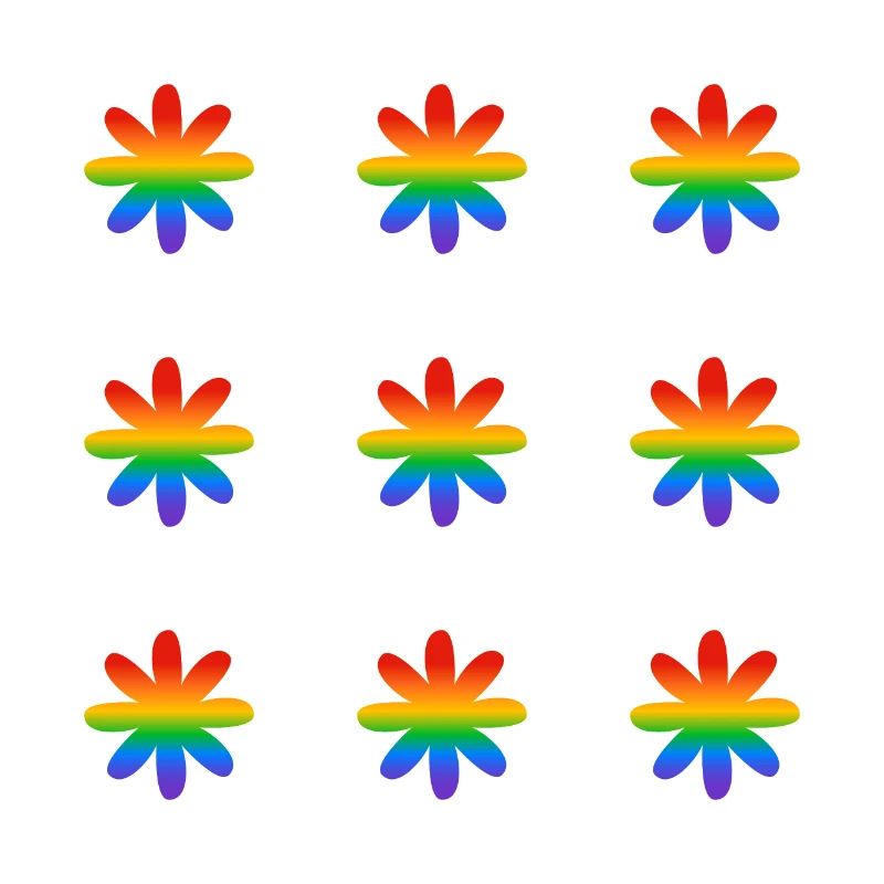 Rainbow Flowers