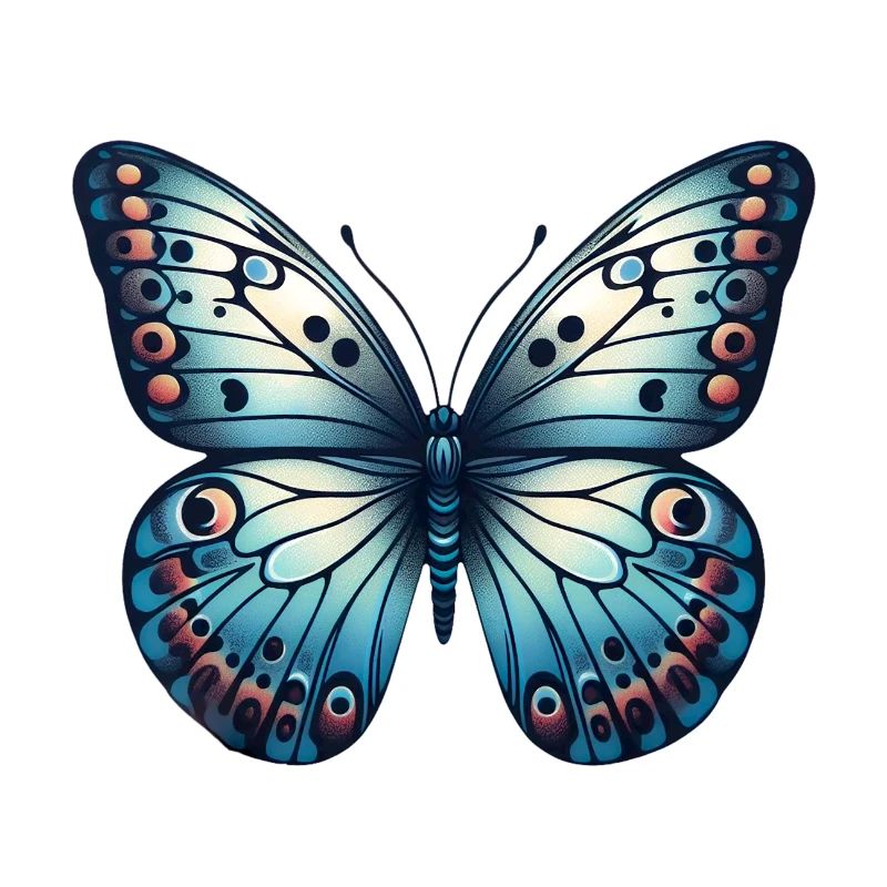 Papillon bleu - papillon