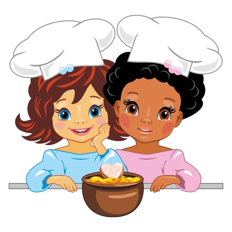 Deux petits amis adorent cuisiner ensemble