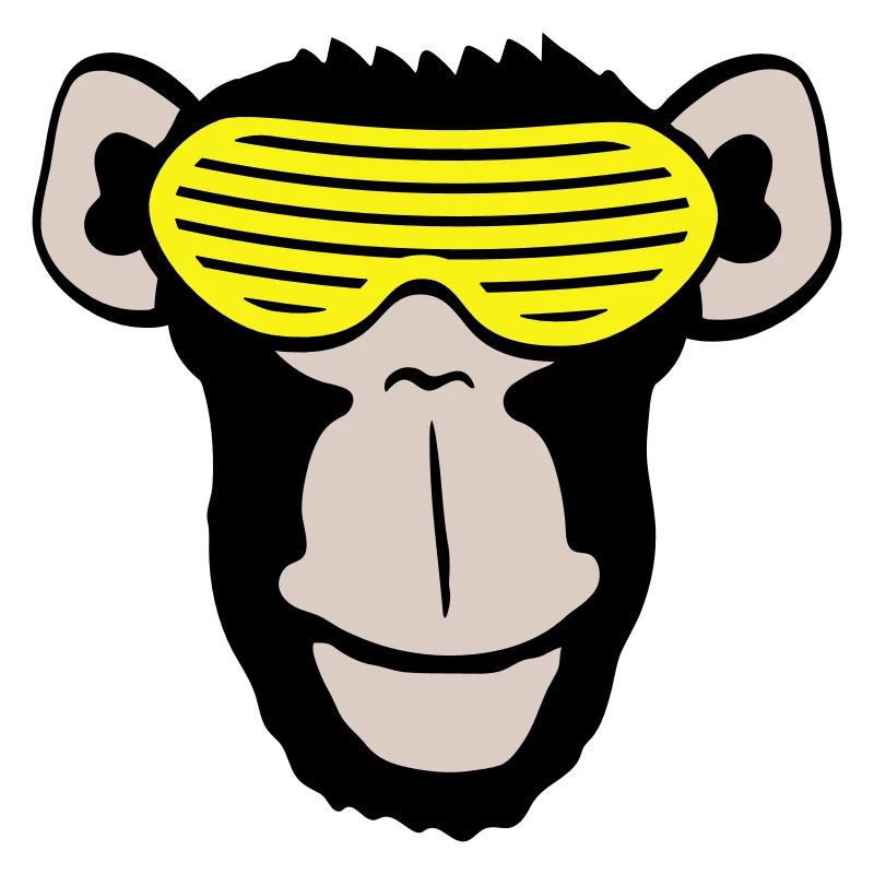 Funky Sunglasses Gorilla Cool Party Monkey Fun