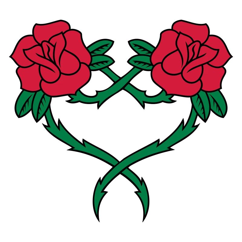 Coeur de fleur de rose 2 3c