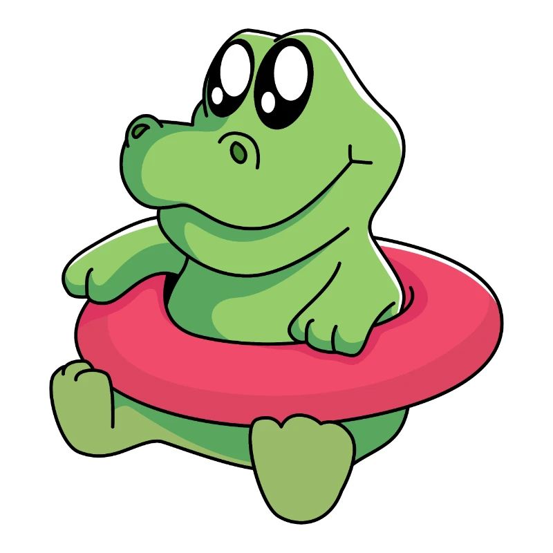 Bébé crocodile apprend à nager