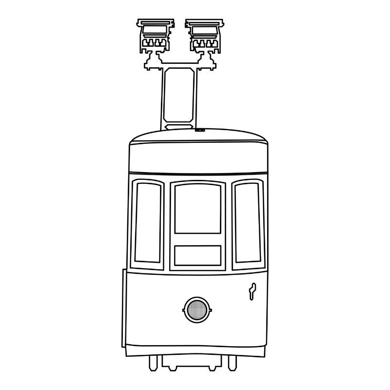 Straßenbahn Line-Art (Lissabon)