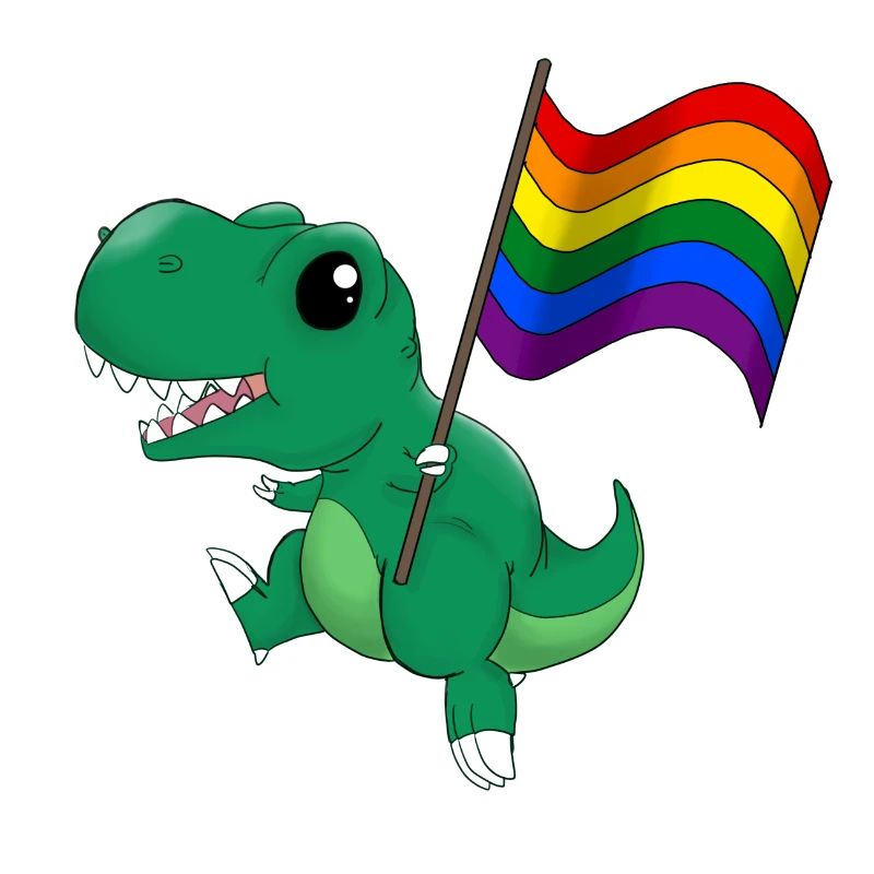 Rainbow Dinosaur T-Rex Pride