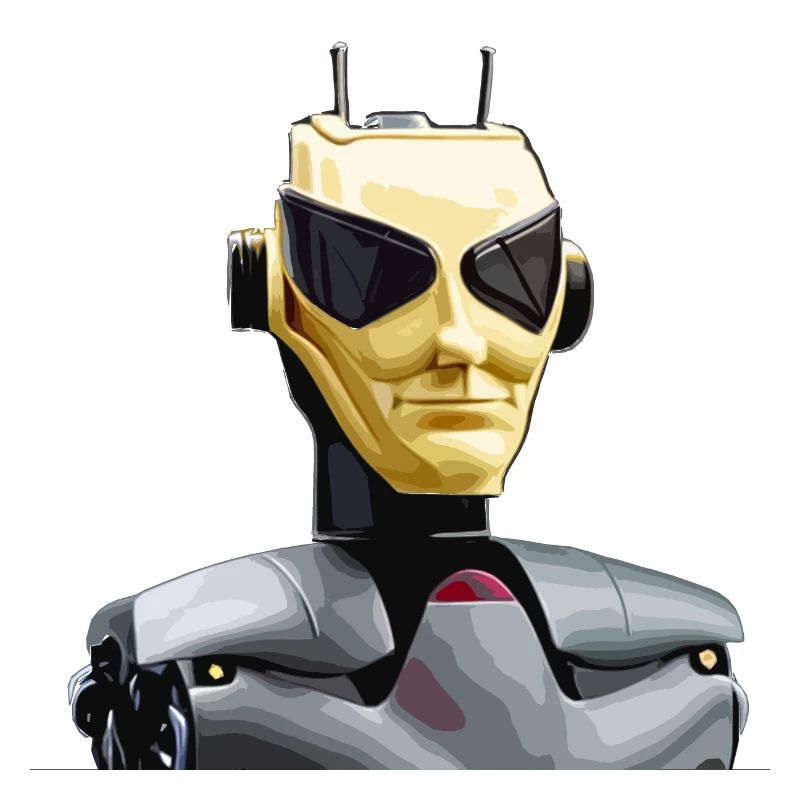 Buste d’un cyborg Buste de robot futuriste