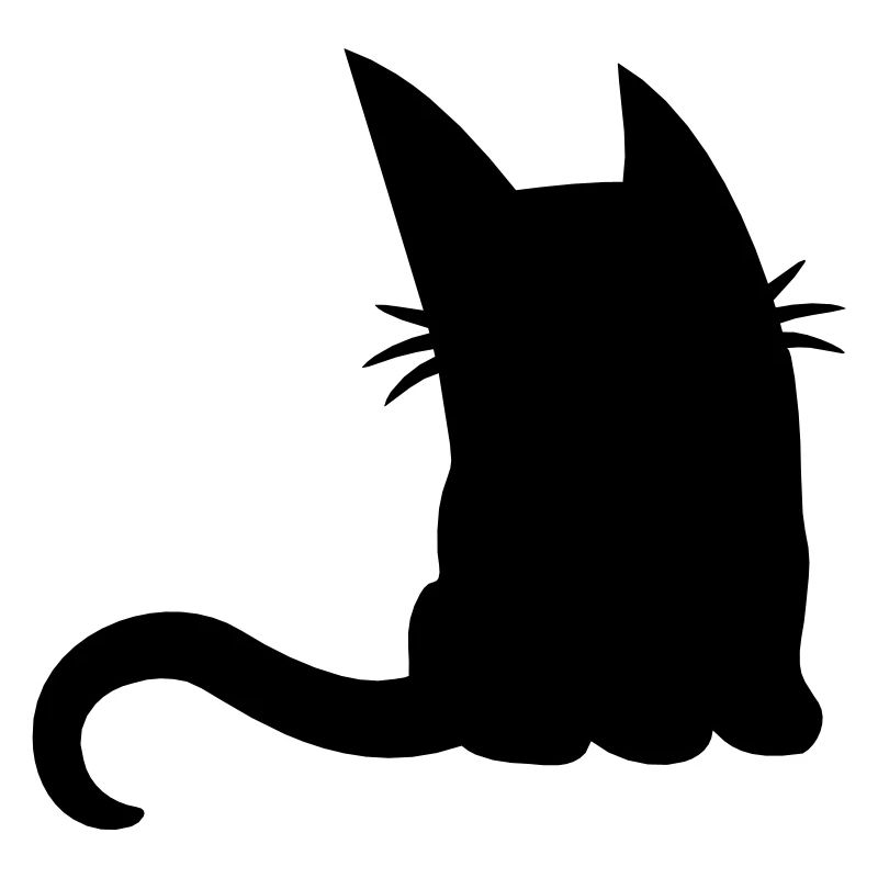 Silhouette mignon petit chat