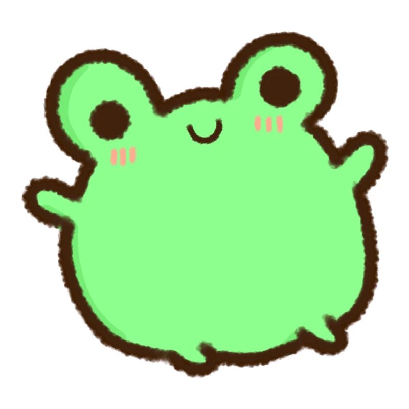 kawaii & joyeuse grenouille verte