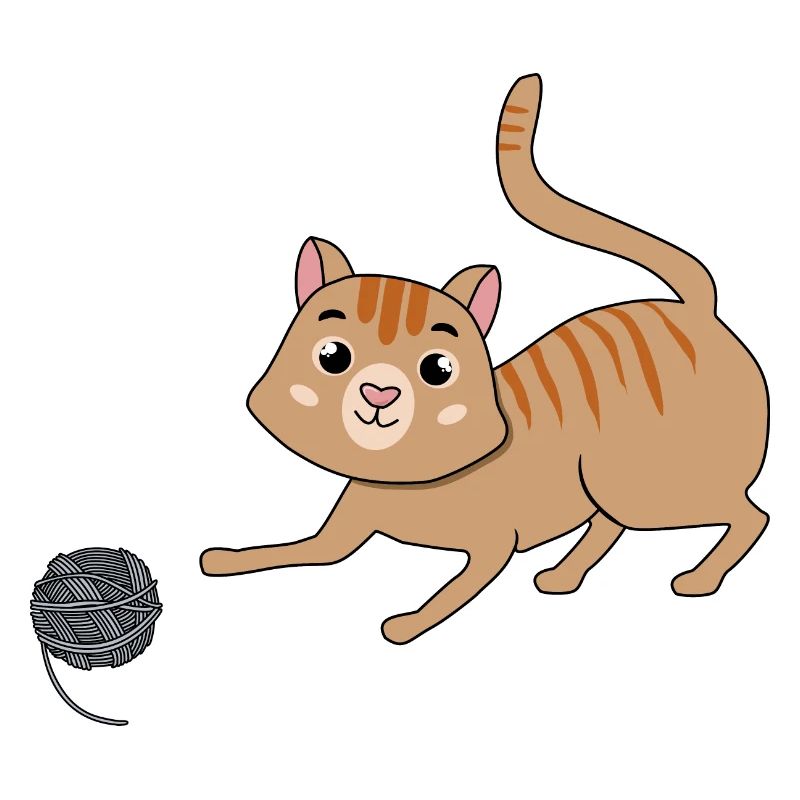 Chat avec la laine
