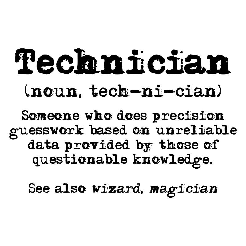 Cadeaux de technicien - Définition de technicien drôle