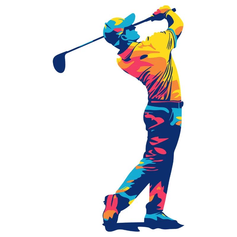 Golfeurs dans le swing