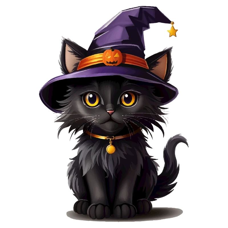 Helloween Pumpkin Cat
