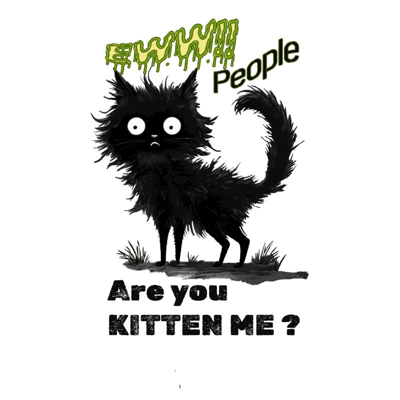 Skurrile schwarze Katze