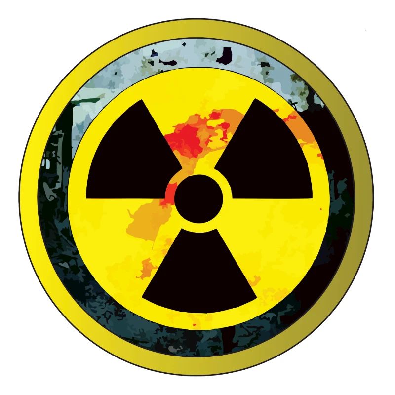 Caution Radioactive atom Radiation carries danger
