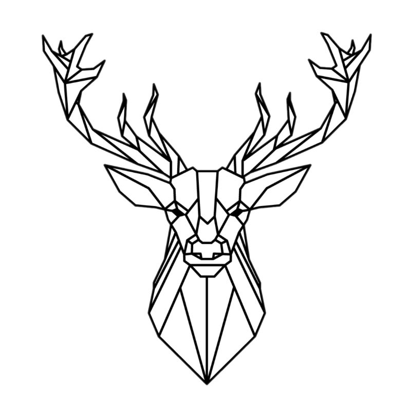 Simple deer head design