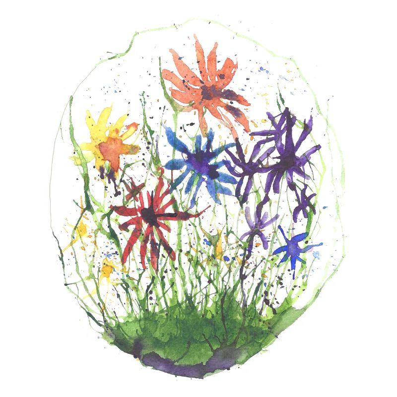 Fleurs akvarell