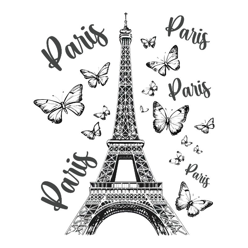 Paris Eiffelturm Frankreich Schmetterlinge Kunst