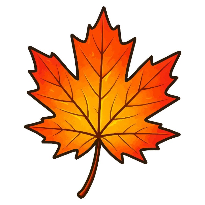 Imprimé feuille d’érable automnale
