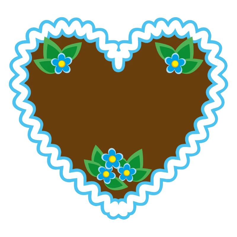 05 Lebkuchenherz Blumchen Dein Text Wunschtext