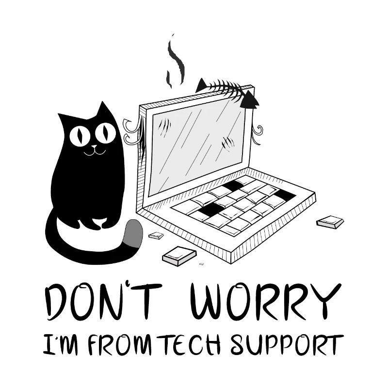 Support technique PC drôle