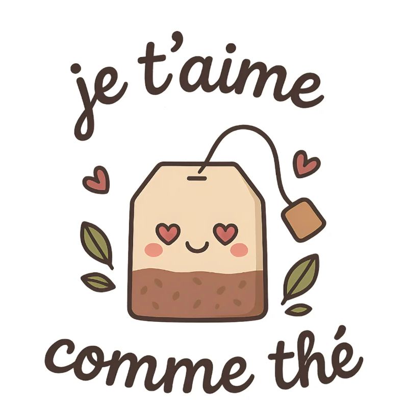 Je t'aime comme thé - cadeau pour amatrice de thé