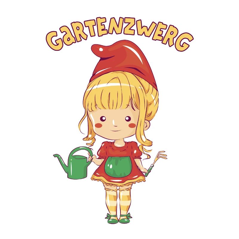 Gärtnerin Mädchen Gartenzwerg Kinder Garten Helfer