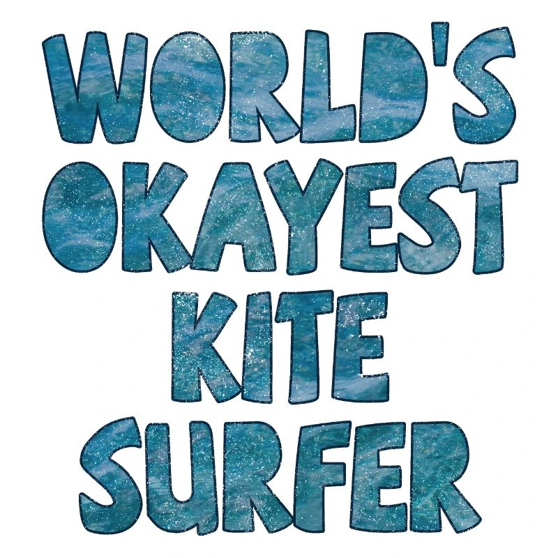 World's Okayest Kite Surfer Dark Blue