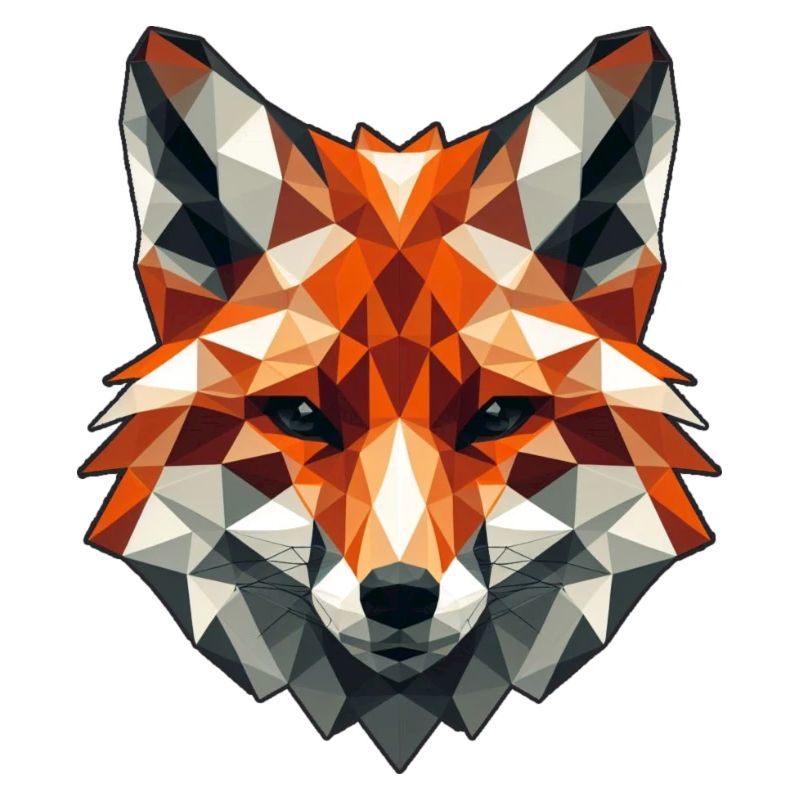 Fox motif in polygon design