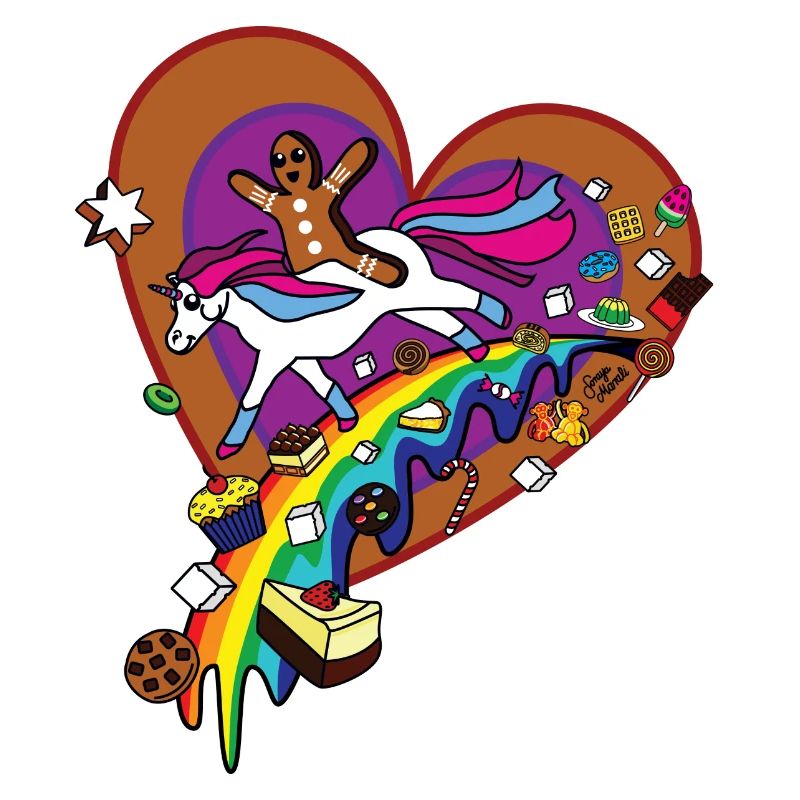 Zucker Einhorn Lebkuchenmann Regenbogen