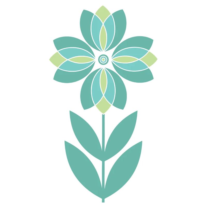 Fleur verte du milieu du siècle