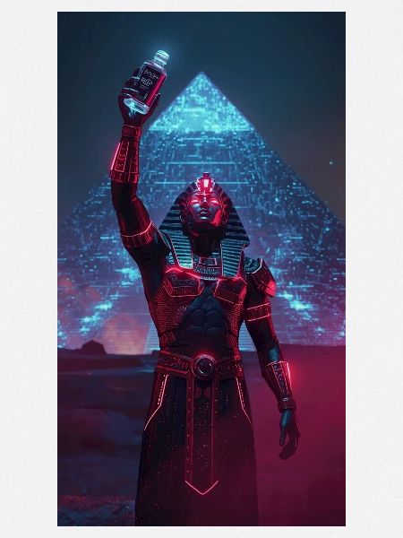 Pharaoh in neon light
