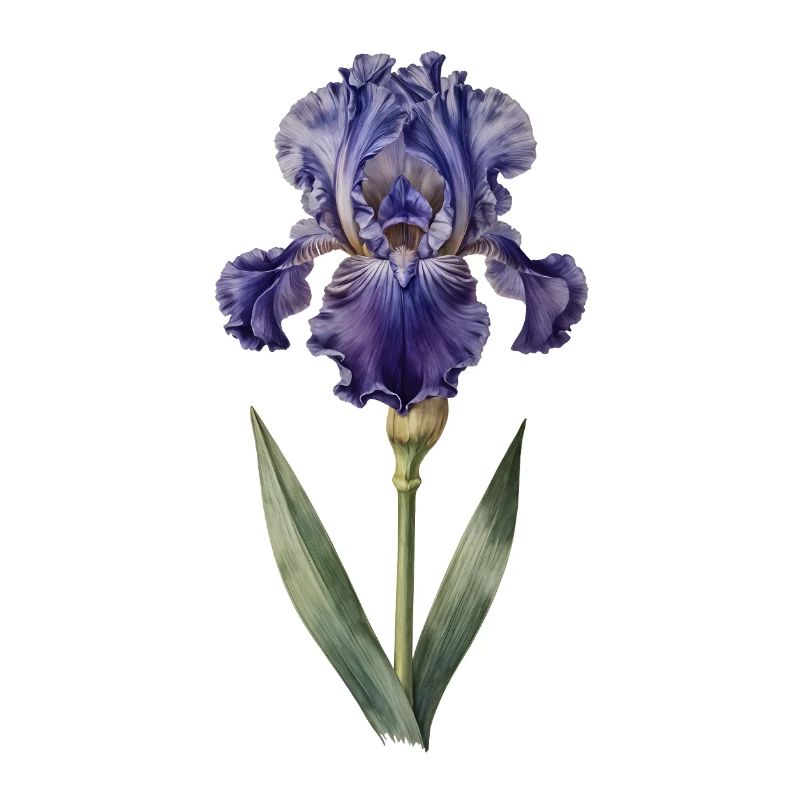 Iris violet sur tige délicate