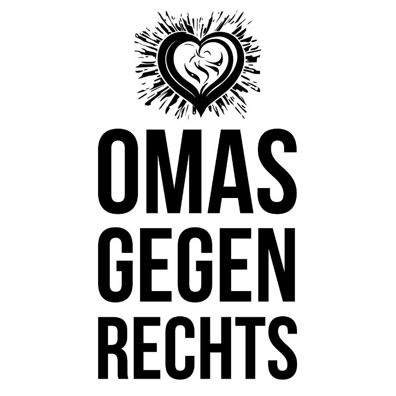 OMAS GEGEN RECHTS mit Herz und Strahlen