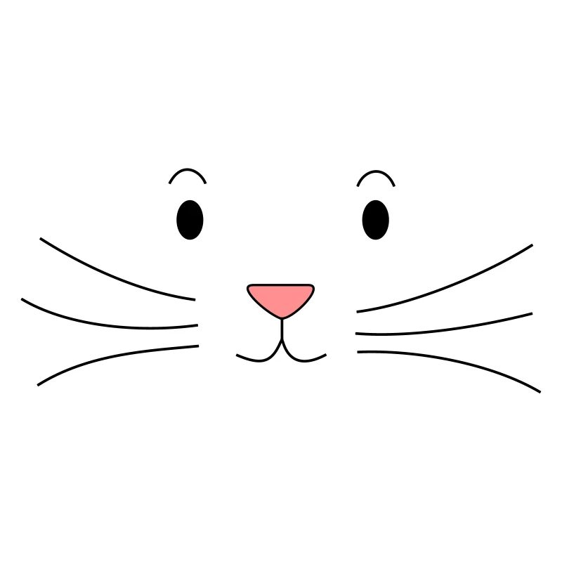 Visage de chat de dessin animé - chat - dessin animé