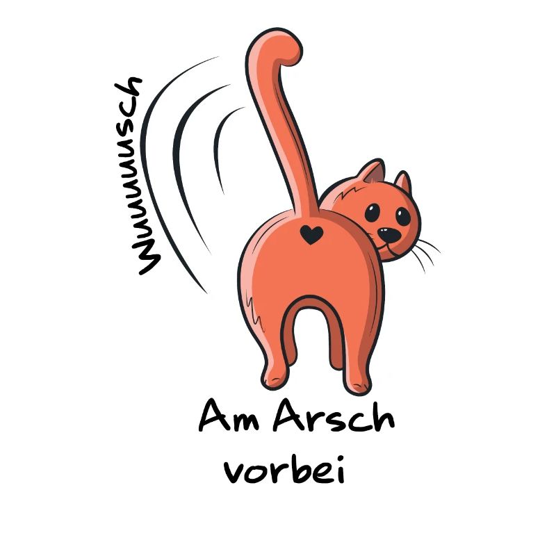Sur le cul chat chat drôle