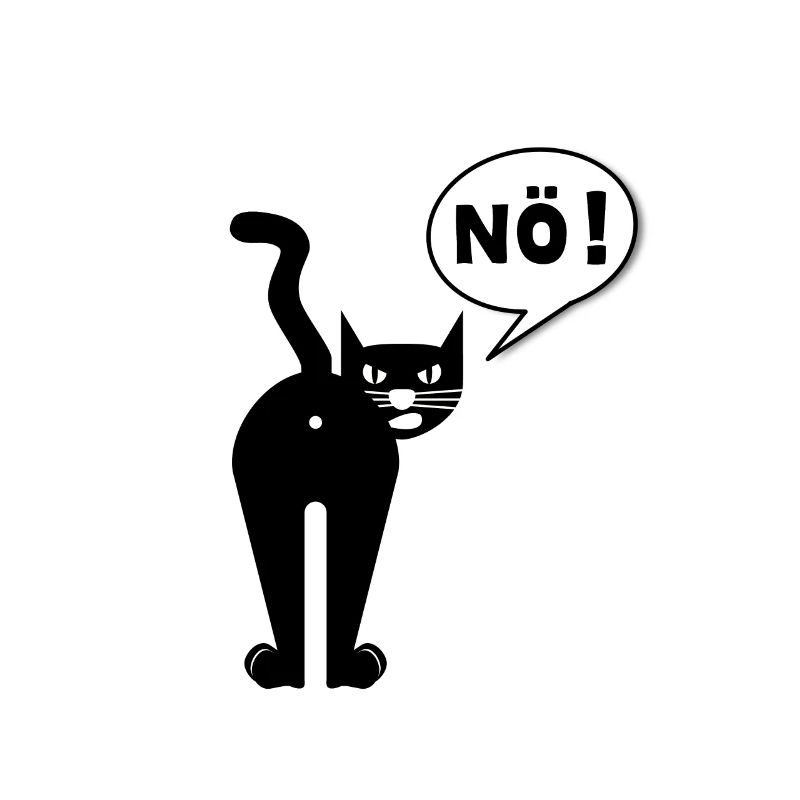 Statement Katze Nö! - Lustiges Kein Bock Geschenk