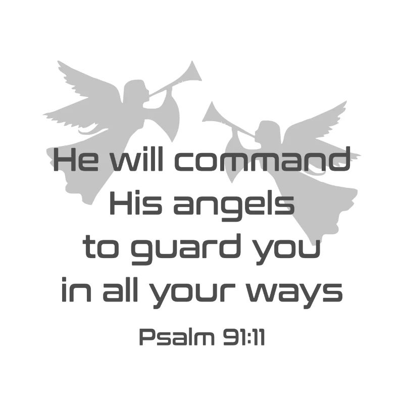 Christliches Design Er wird seinen Engel Psalm befehlen