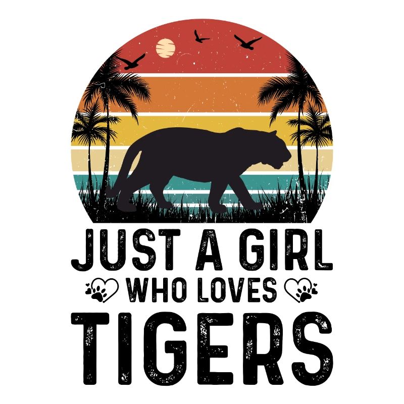 Tiger Mädchen Nur Ein Mädchen Das Tiger Liebt