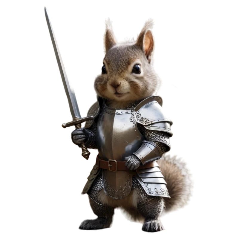 écureuil chevalier épée 1