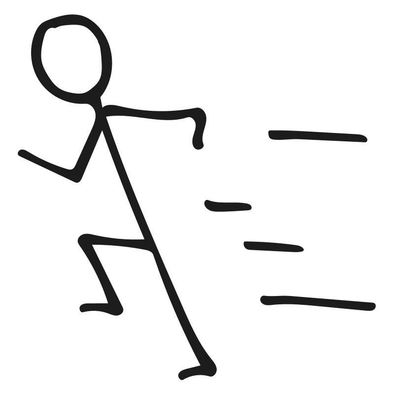 Strichmännchen Marathonläufer Triathlet
