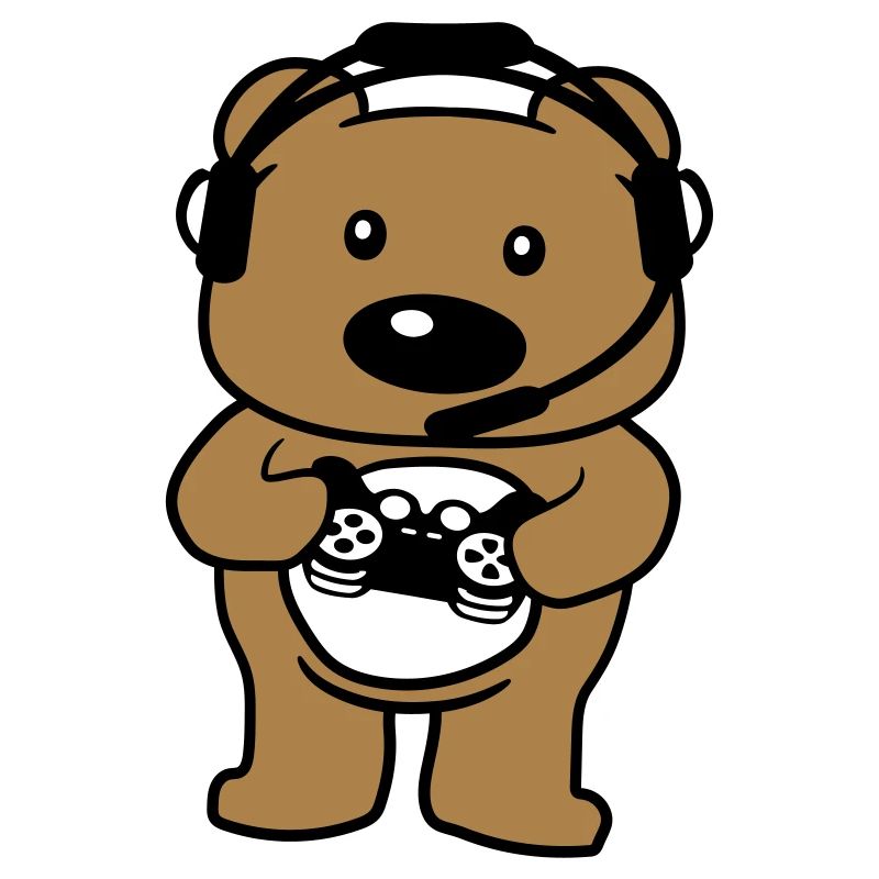 teddy gamer nerd controller console play games