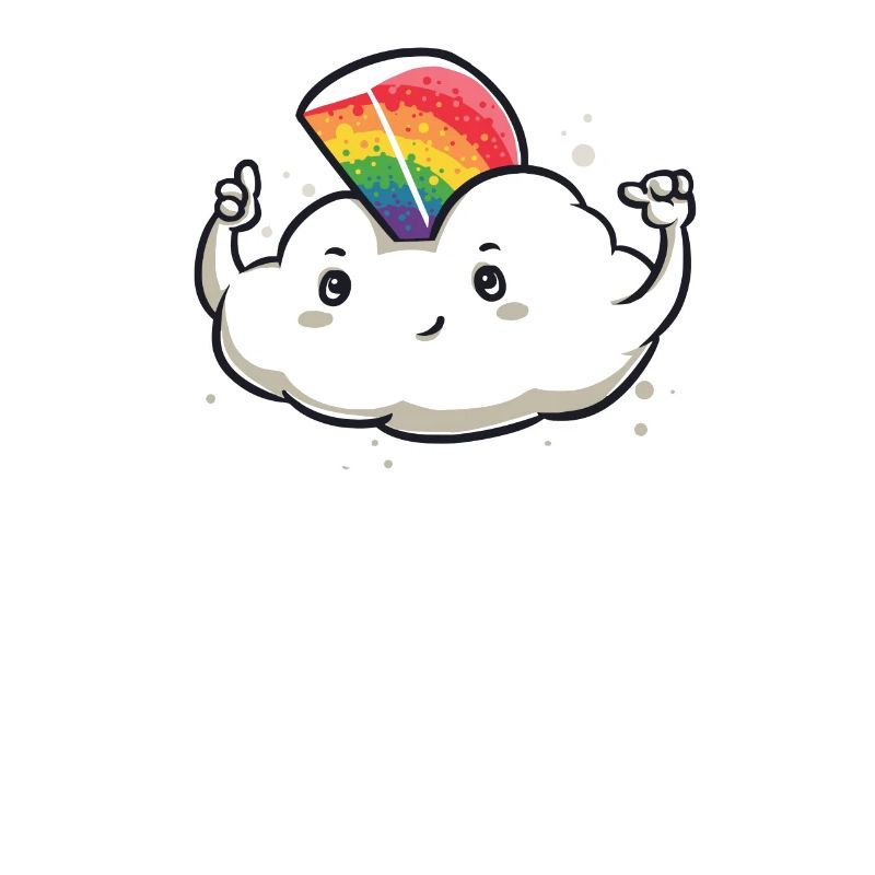Funny cloud rainbow cute glitter gift cute