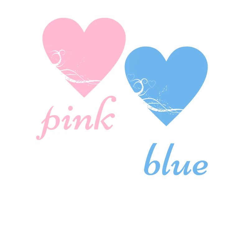 Rose ou bleu nous aimons la grossesse de naissance de bébé