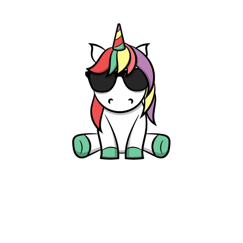 Pony Einhorn Retro Geschenkidee Witzig Sommer Süß