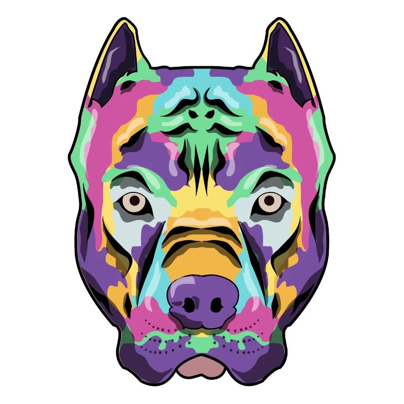 Bully Pit Bull Terrier watercolor gift