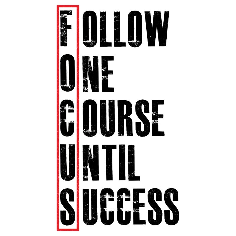 follow one course until