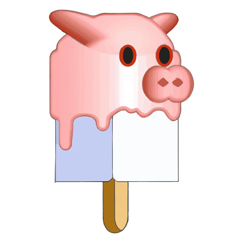Popsicles pig's face