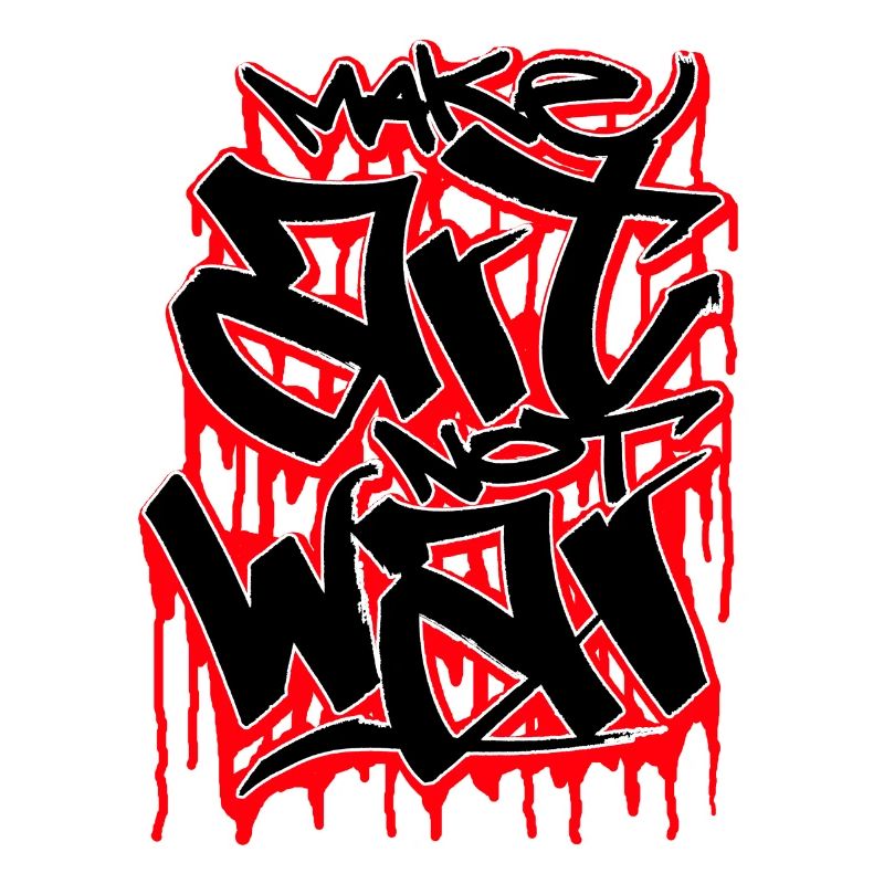 make art not war graffiti sprayer geschenk