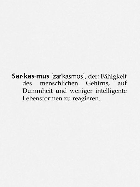 Sarkasmus - Definition